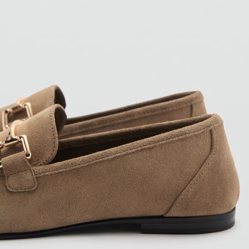 NWT Mango Tan Suede Leather Loafers - Picture 3 of 12